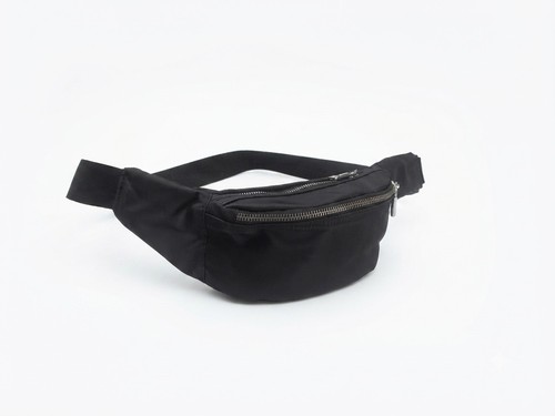 Black waist bag fanny pack - bag,