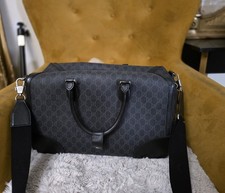GUCCI HOLDALL MEDIUM BLACK GG