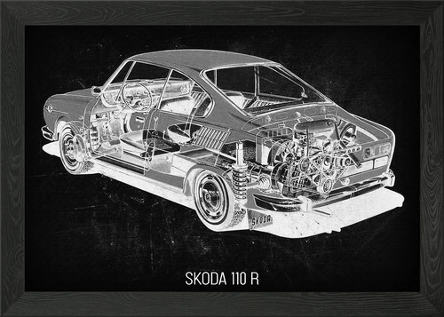 Skoda 110 framed wall art - 110,