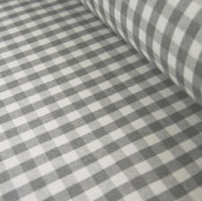 French linen oilcloth grey gingham 10mm check machine washable table cloth