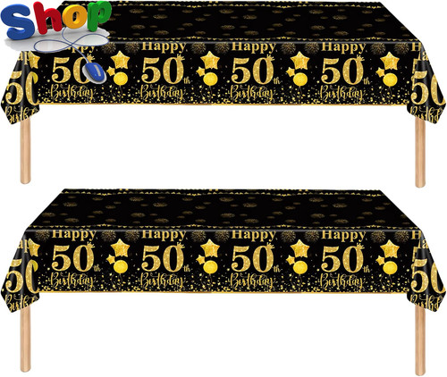 2pcs black gold happy - black, 50th