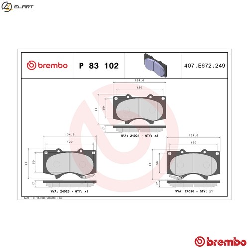 Brake pad set disc - brake,