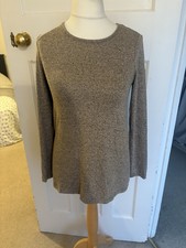 Kim & Co Latte Long Sleeve Crew Neck Top Oversized XS BNWOT