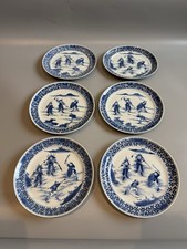 six 19th century chinese blue