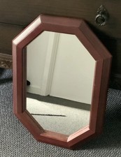 Wooden Framed Octagonal Wall Mirror