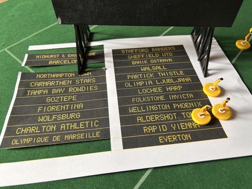 Subbuteo c158 scoreboard team - c158,