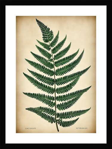 Refined fern fronds - fern, print