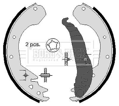 Borg beck brake - beck, shoe