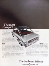 Sunbeam 'STILETTO' 1968 Motor Cars Print - Original Auto Advert