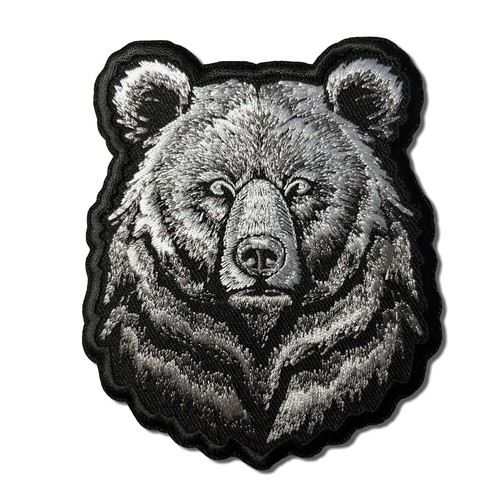 Embroidered bear stare - embroidered, or