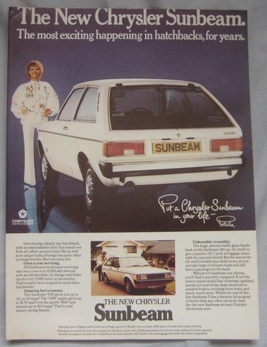 Chrysler sunbeam original - sunbeam,