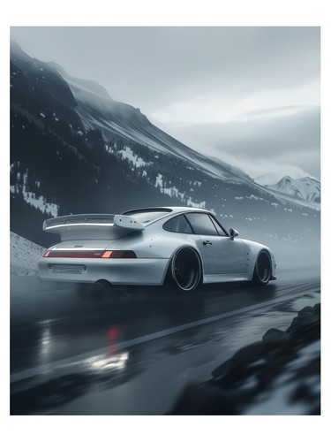 White sports car racing - sports,