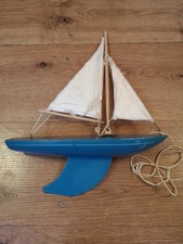 Vintage Birkenhead Wooden Pond  Yacht.  11 "  Long. Star  Yacht Sy/1