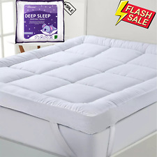 Hotel Quality Mattress Topper 10cm/4Inch Thick Deep Toppers Single Double King