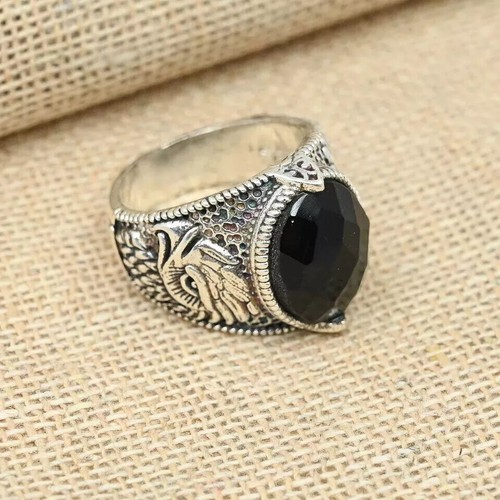 Black onyx gemstone - onyx, ring