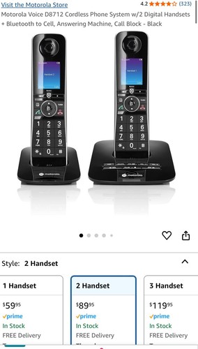 New motorola d8712 cordless - new,