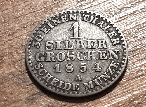 Old silver coin 1854 - coin,