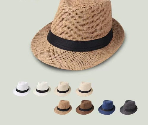 Nice straw trilby hat men - straw,