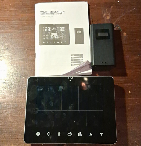 Wall weather station black - wall,