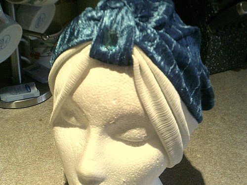 Drag queen turq silver - drag, turban