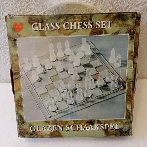 Mini glass chess set - glass,