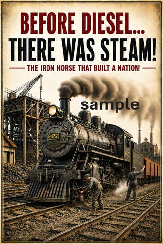 Steam locomotive railroad