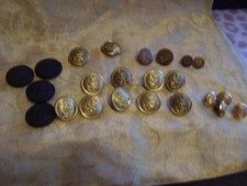 23 VINTAGE MILITARY BUTTONS