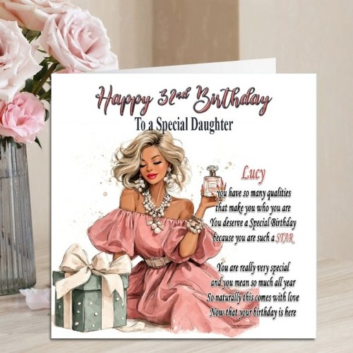 Personalised birthday card - personalised,