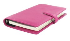 Filofax Boston Compact (Bible) 6-hole Pink Leather F024929 [Official Import]