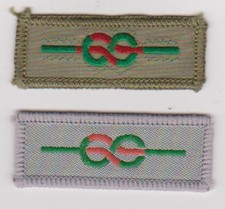 UK Boy Scouts two varieties MEDAL of MERITORIOUS CONDUCT uniform knot badge