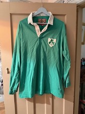 XL CLASSIC VINTAGE, IRELAND COTTON TRADERS LONG SLEEVED RUGBY SHIRT
