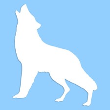 Wolf Dog Howl - Decal Sticker
