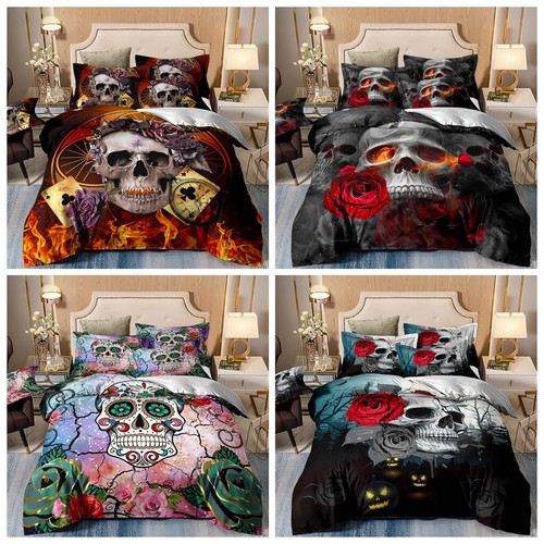 Skull duvet quilt cover - duvet,