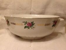 VINTAGE FRENCH SERVING FRUIT BOWL SHABBY CHIC FLORAL COUNTRY ST AMAND ORCHIES