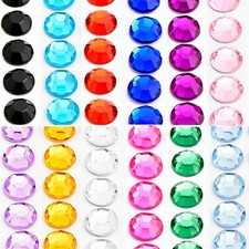 2-10mm DIAMANTE GEM SHEETS Self Adhesive Rhinestone Flat Back Crystals Craft