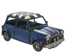 Blue Mini Car Model Metal Tin