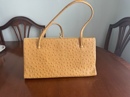 Vintage ostrich leather hand - vintage,