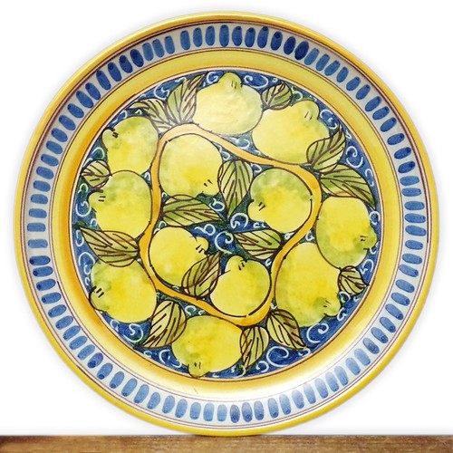 Sicilian pottery wall plate - pottery,