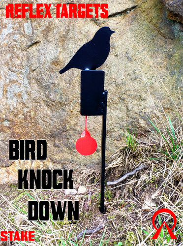Bird knock down stake target - down,