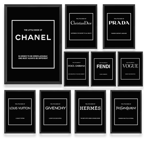 Black white fashion designer - white,
