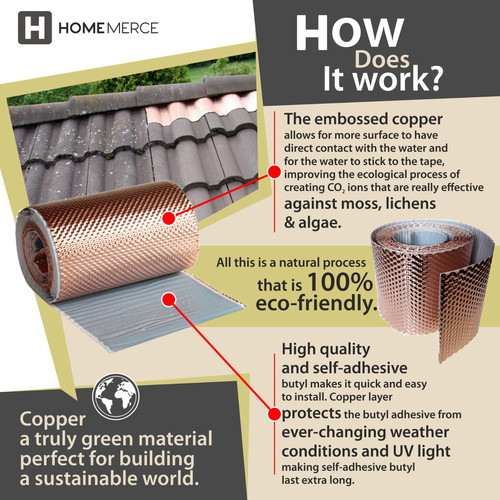 Anti moss tape copper roof - anti,