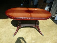 Quality SOLID WOOD 5ft 8in extending dining table, plus 6 regency style chairs.