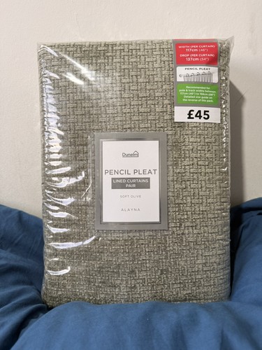 Dunelm pencil pleat lined - dunelm,
