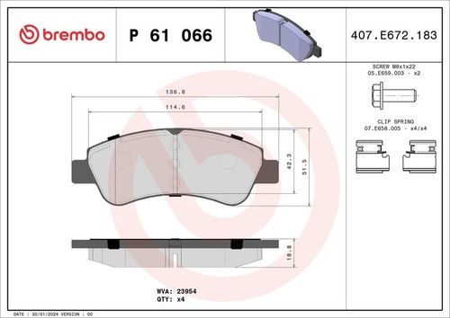 Brembo front brake pad set - brake,