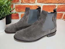 RUSSELL & BROMLEY CHELSEA BOOTS UK 6 EU 39 GREY SUEDE WOMENS FLAT PULL ON SHOES