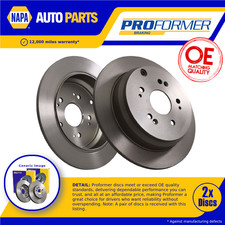 2x Brake Discs Pair Solid fits