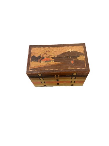 Vtg japanese inlaid wood - japanese,