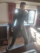 Rock'n'Roll Singer Statue Elvis Figure with Microphone 6ft Famous Lifesize Model