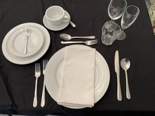 100 Place Setting Restaurant Cafe Bar Event Catering  Crockery Cutlery Glassware