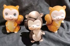 ??Vintage Lefton Chipmunk Squirrel Skunk Figurine Porcelain Bisque 3" Woodland